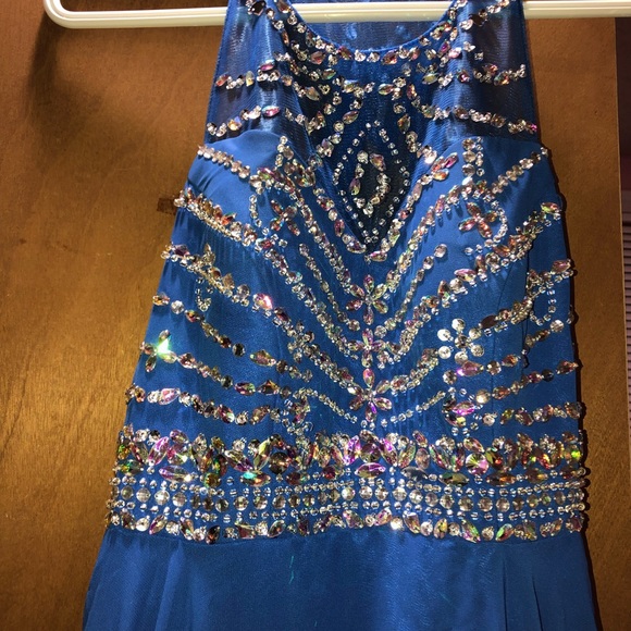 Blue Sparkly Prom Dress - Picture 4 of 4